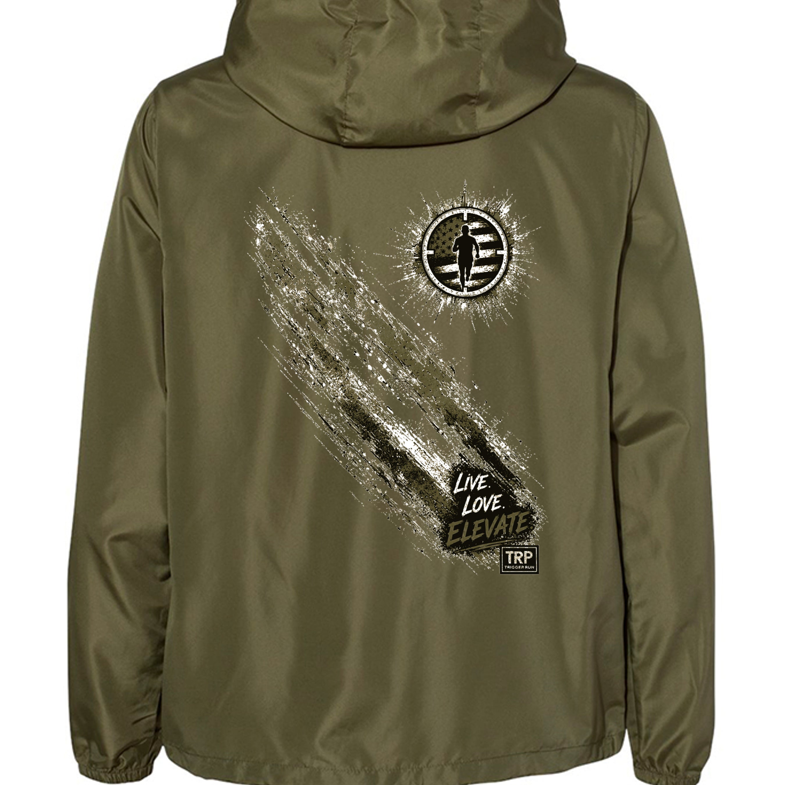 Army/ Black Zipper - EXP54LWP - BACK